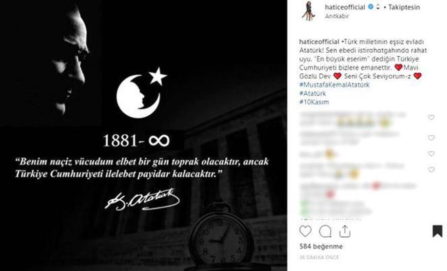 Ünlülerin 10 Kasım mesajları