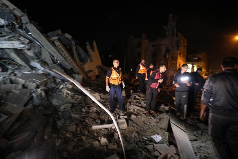 İşte İsrail jetlerinin vurduğu El Aksa televizyonunun hali