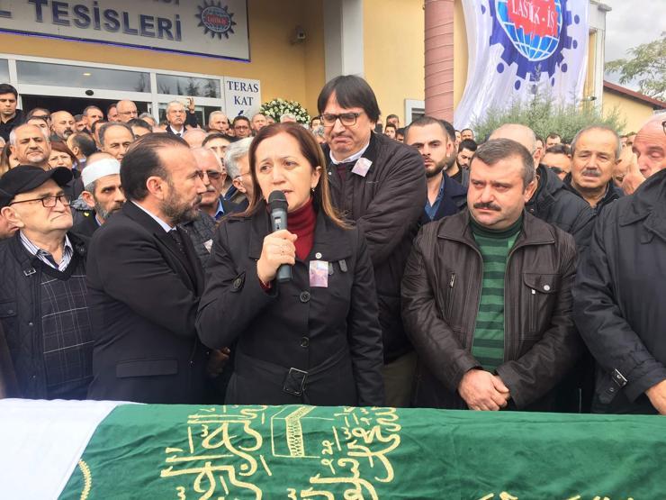 Lastik-İş Genel Başkanı son yolculuğuna uğurlandı