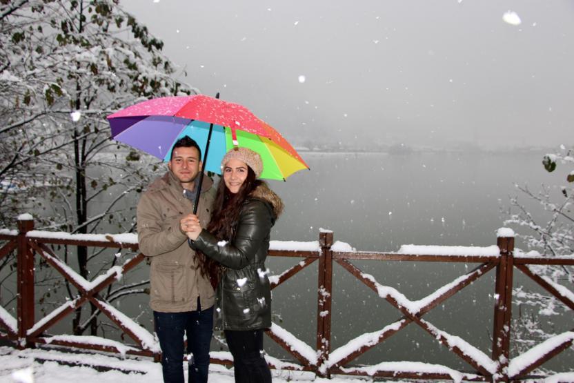 Uzungölden kar manzaraları