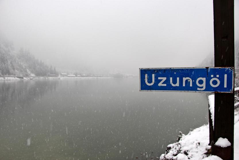 Uzungölden kar manzaraları