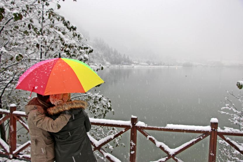Uzungölden kar manzaraları