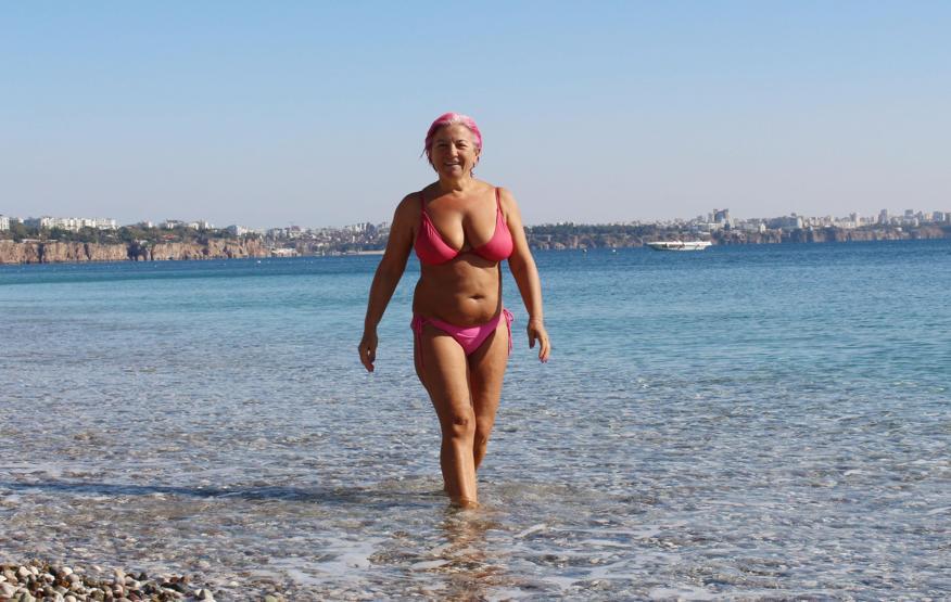 Antalyada kasımın ortasında deniz keyfi
