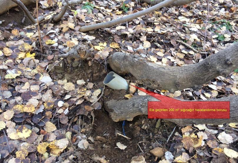 Terör örgütünün, banyolu, tuvaletli 6 odalı sığınağı bulundu