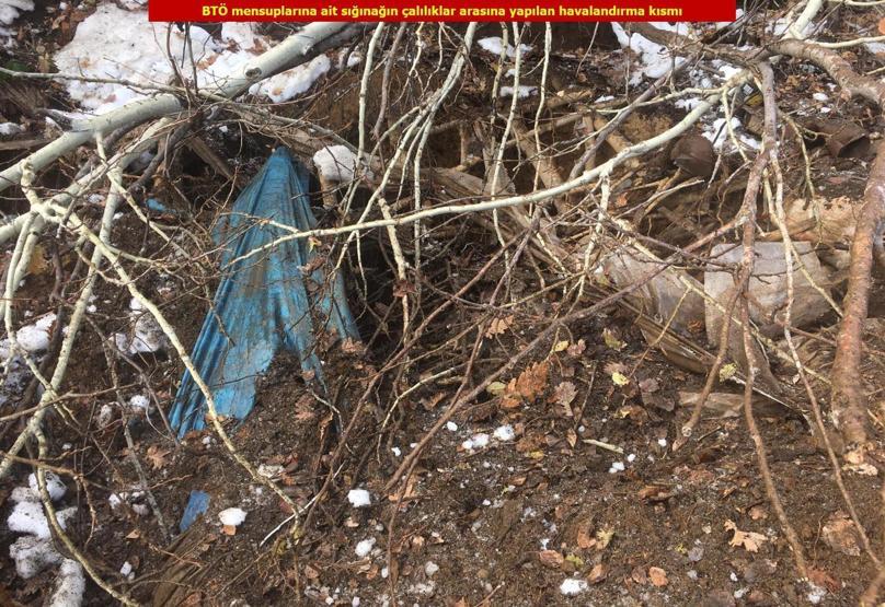 Terör örgütünün, banyolu, tuvaletli 6 odalı sığınağı bulundu