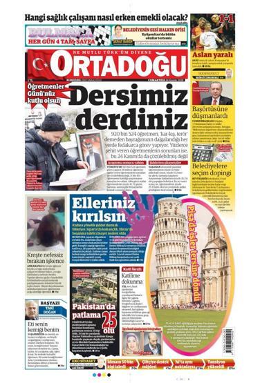 24 Kasım 2018 - Gazete Manşetleri