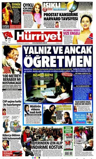 24 Kasım 2018 - Gazete Manşetleri