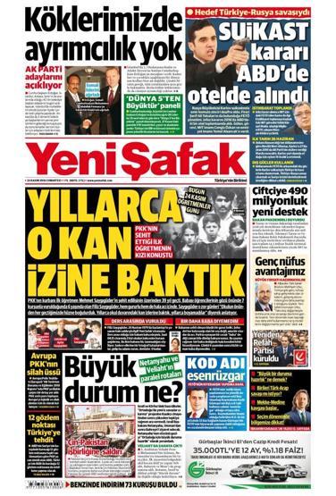 24 Kasım 2018 - Gazete Manşetleri