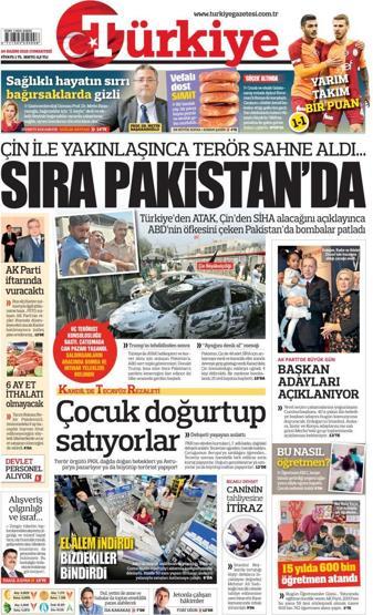 24 Kasım 2018 - Gazete Manşetleri