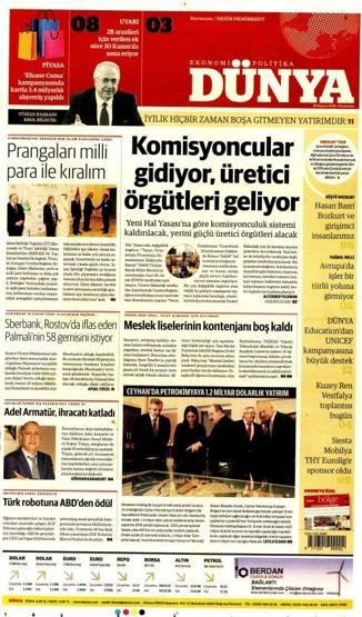 29 Kasım 2018 - Gazete Manşetleri