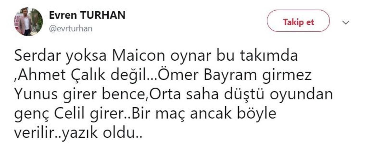 Ben böyle bir futbolcu görmedim