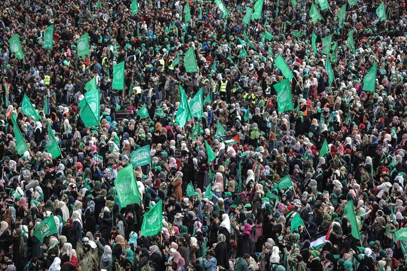 Hamasın kuruluş yıl dönümü için tören düzenlendi