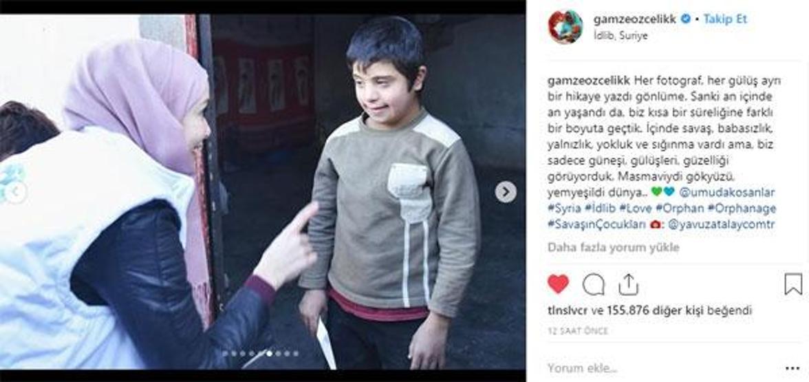 Tesettüre giren Gamze Özçelik, İdlibe gitti