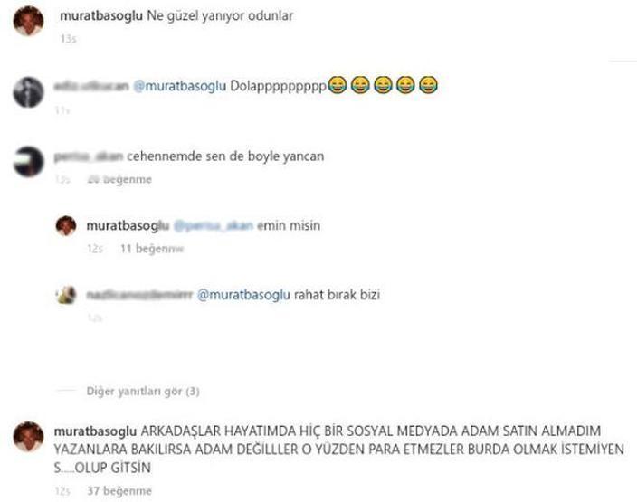 Murat Başoğlundan takipçisine küfürlü cevap