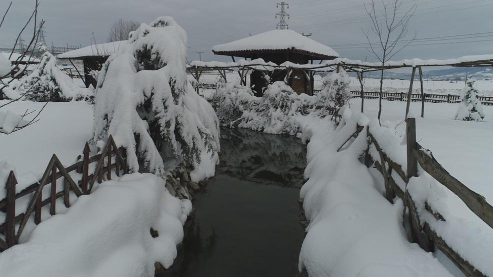 Ambarköy Açık Hava Müzesi, karlar altında kaldı