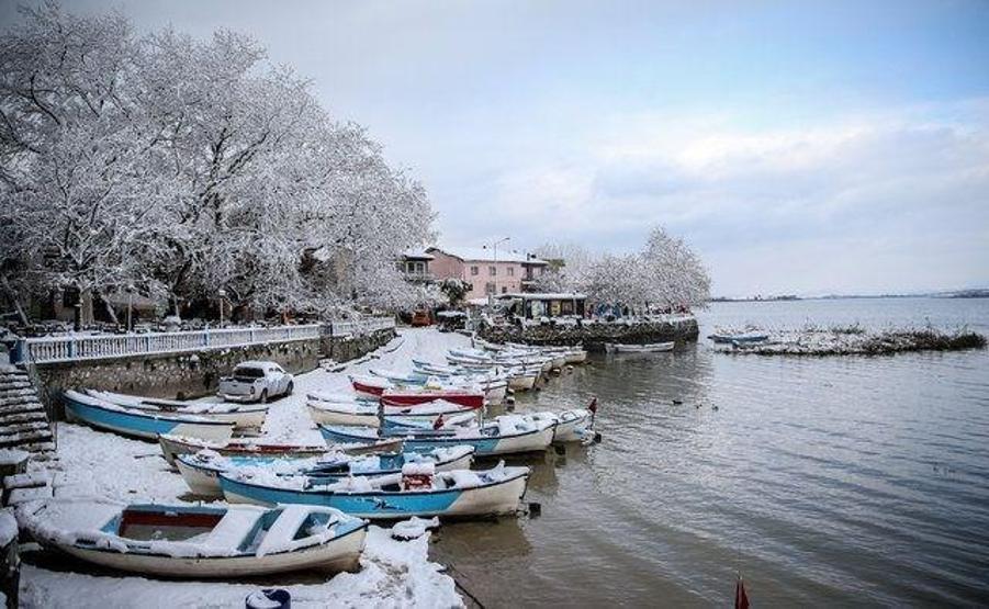 Küçük Venedik beyaza büründü