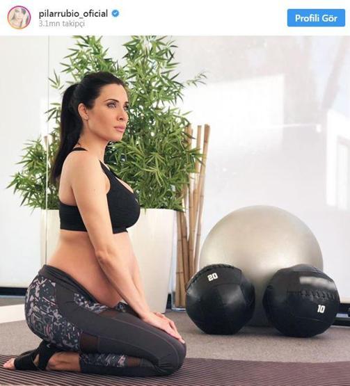 Pilates yapan futbolcu eşleri