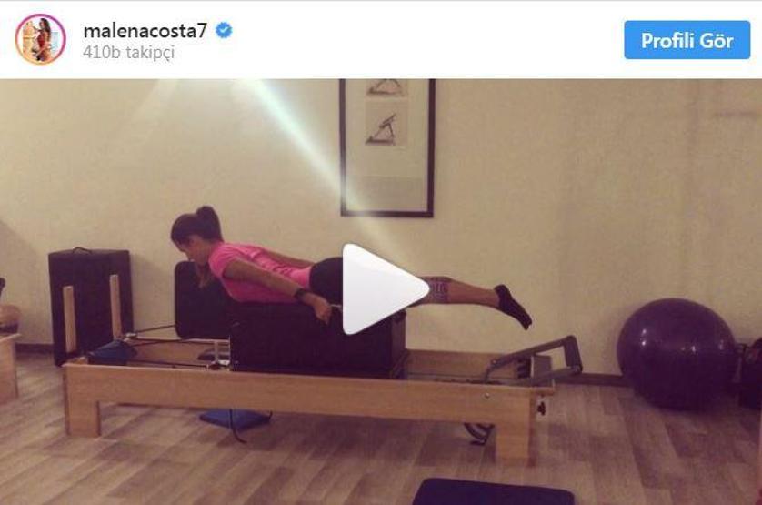 Pilates yapan futbolcu eşleri