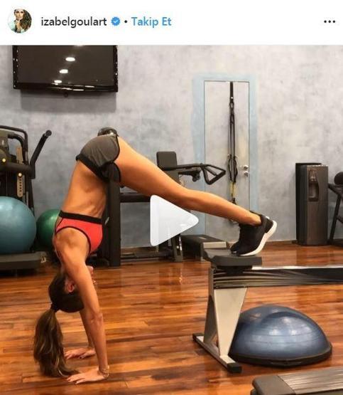 Pilates yapan futbolcu eşleri