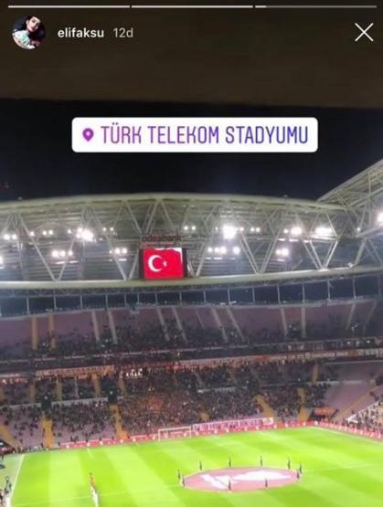 Galatasaray maçında Elif Aksu sürprizi