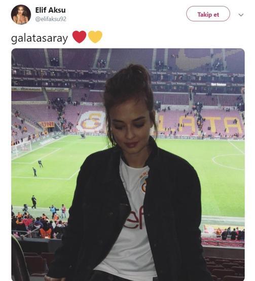 Galatasaray maçında Elif Aksu sürprizi