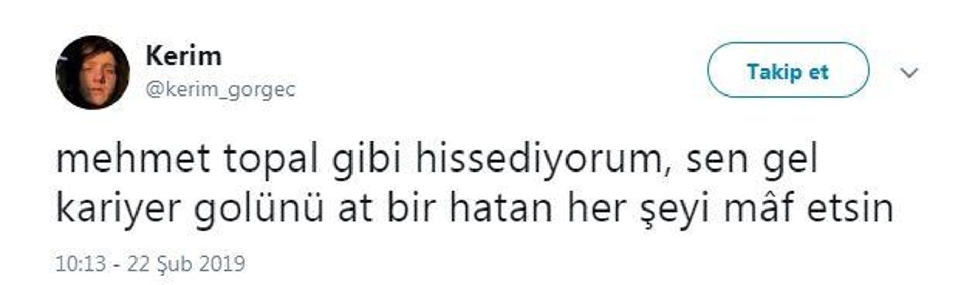 Mehmet Topal Twitterı salladı