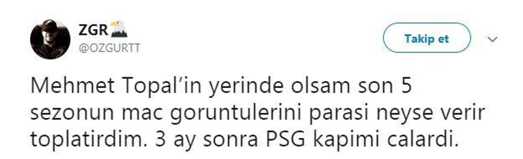 Mehmet Topal Twitterı salladı