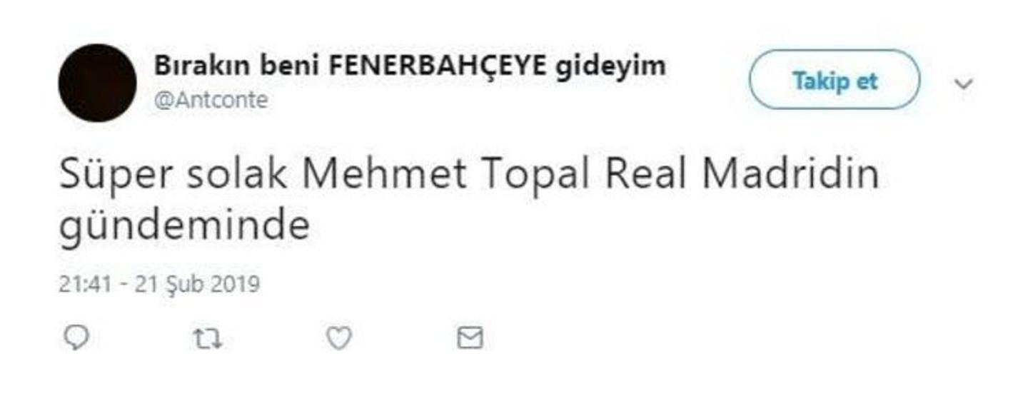 Mehmet Topal Twitterı salladı