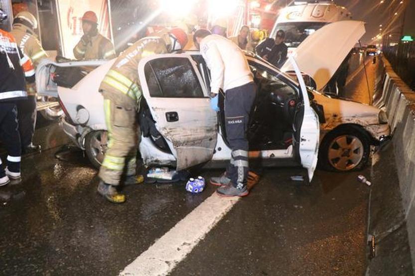 E-5te zincirleme trafik kazası Bir kişi öldü, 4 kişi de yaralandı