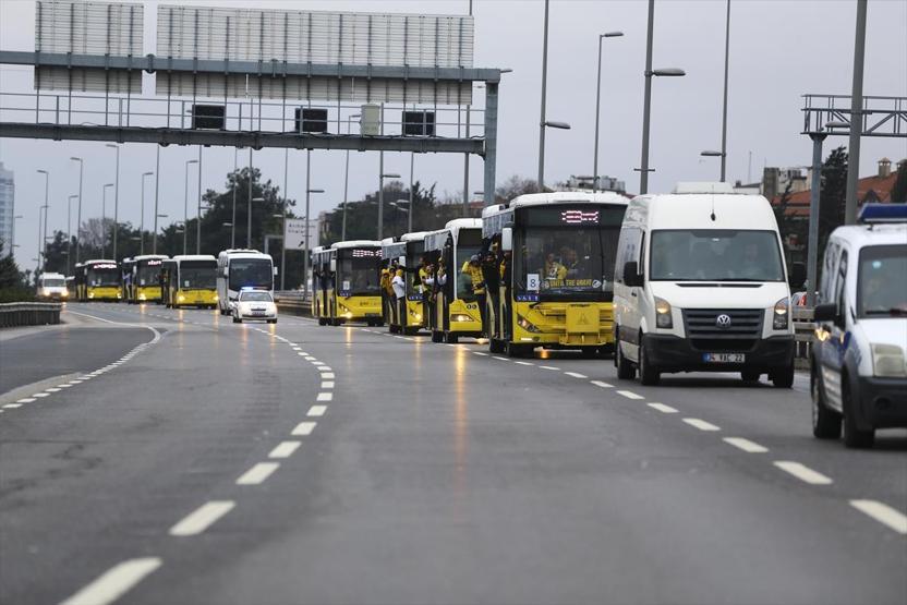 Fenerbahçe taraftarları Vodafone Parka hareket etti