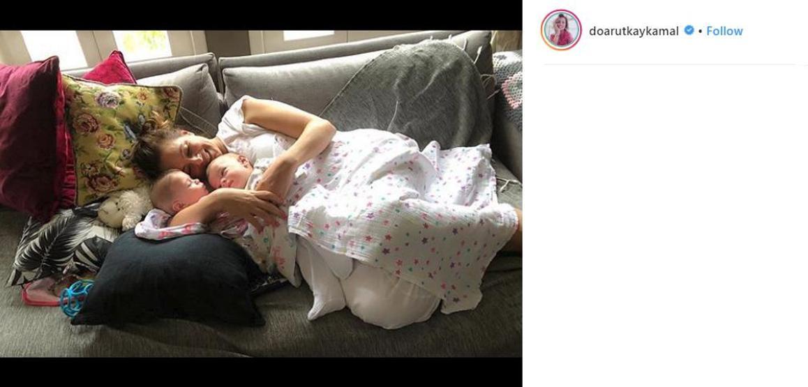 Doğa Rutkay ikizleri Piraye ve Rutkayın fotoğrafını paylaştı