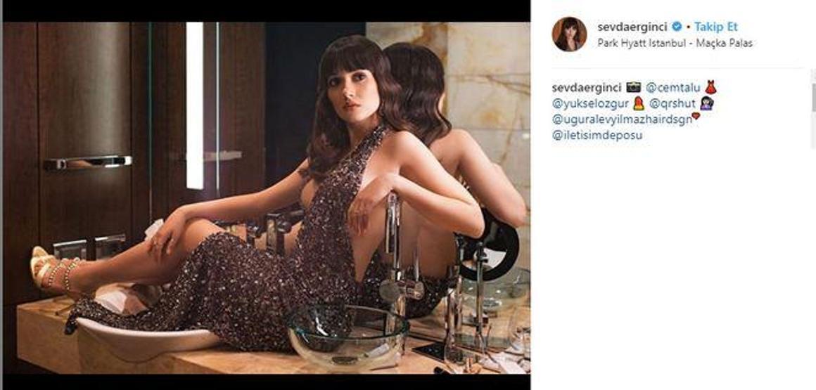 Sevda Erginciden lavabo pozu