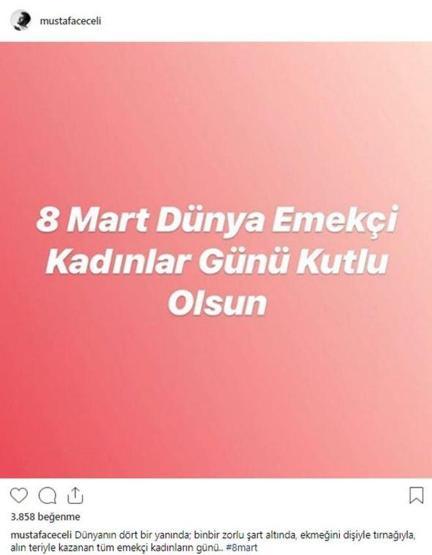 Ünlülerin 8 Mart Dünya Kadınlar Günü paylaşımı