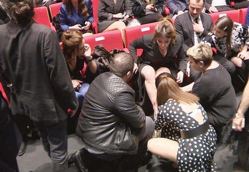 Şebnem Bozoklunun gala kazası