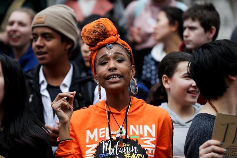 New Yorkta öğrencilerden iklim değişikliği konusunda protesto eylemi