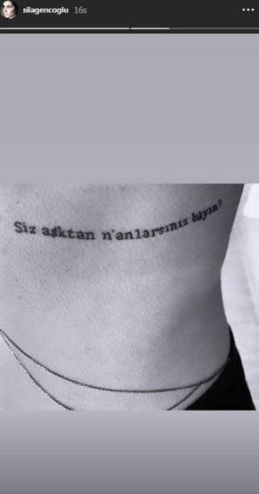 Sıla dövme yaptırdı... Dikkat çeken mesaj