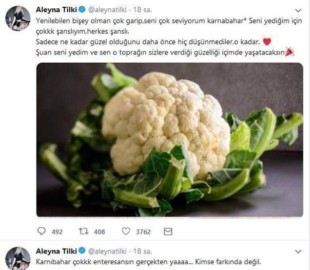 Aleyna Tilki: Seni çok seviyorum karnabahar