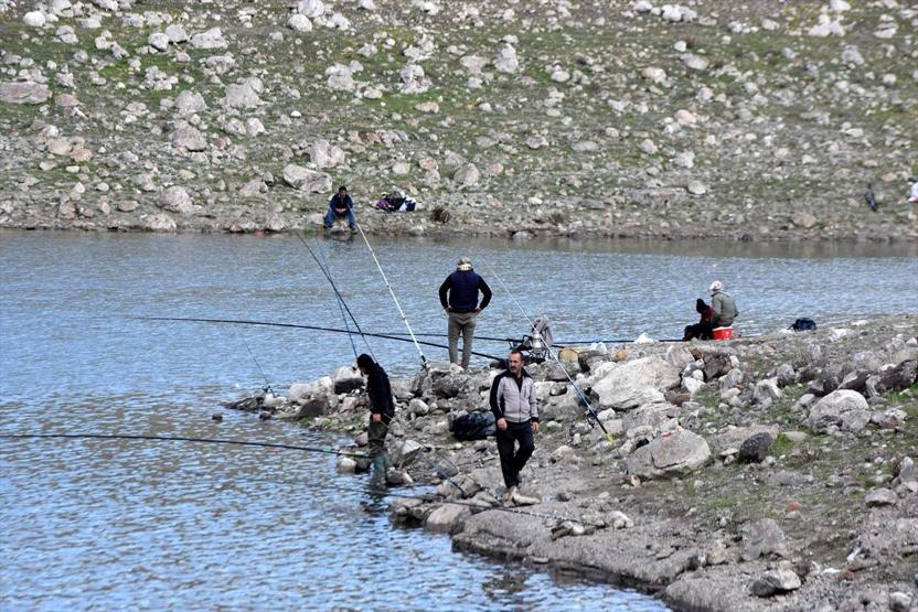 Kafesten kaçan balıklar amatör balıkçıları sevindirdi