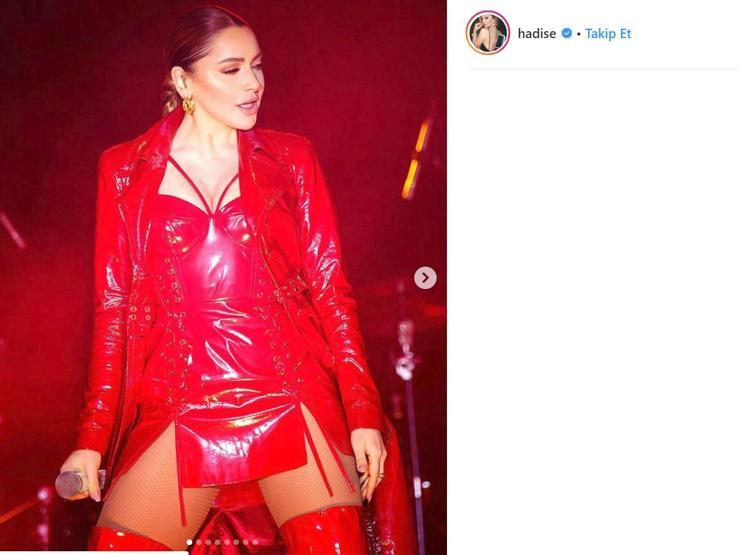 Hadise kırmızı mini elbisesi ile yürek hoplattı
