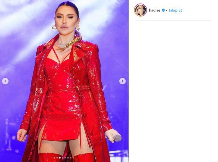 Hadise kırmızı mini elbisesi ile yürek hoplattı