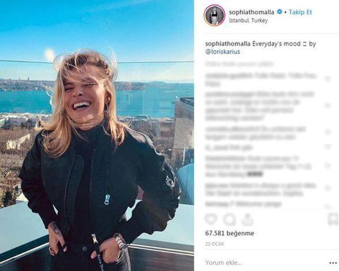 Loris Kariusun sevgilisi Sophia Thomallaya şok