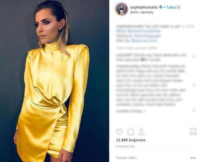 Loris Kariusun sevgilisi Sophia Thomallaya şok