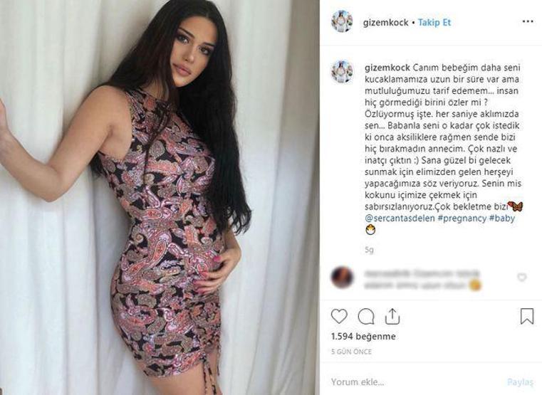 Gizem Koçak mutlu haberi sosyal medyadan duyurdu