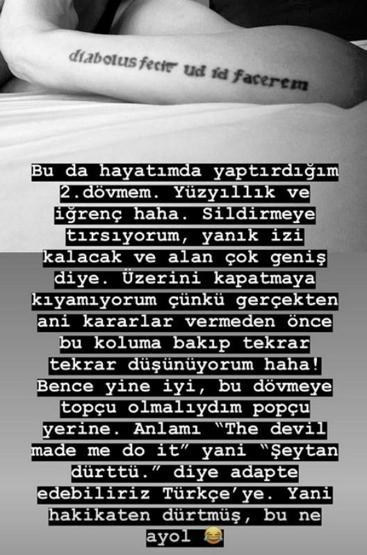 İrem Dericiden 33. dövme
