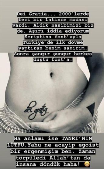 İrem Dericiden 33. dövme