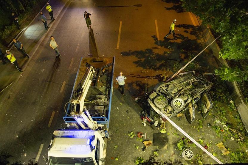 Ankara Keçişörende otomobil köprüden uçtu: 1 ölü, 2 yaralı