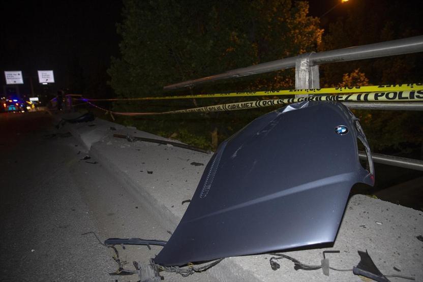 Ankara Keçişörende otomobil köprüden uçtu: 1 ölü, 2 yaralı