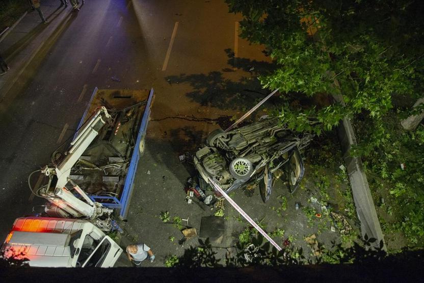 Ankara Keçişörende otomobil köprüden uçtu: 1 ölü, 2 yaralı