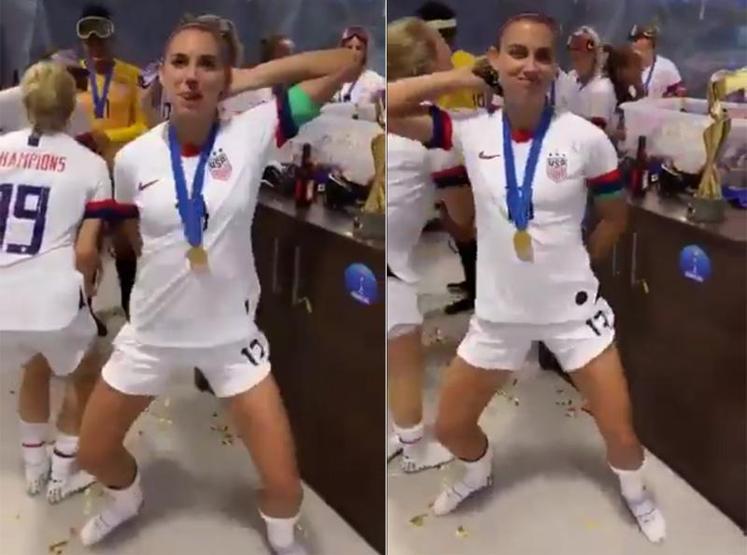 Alex Morganın dansı olay oldu