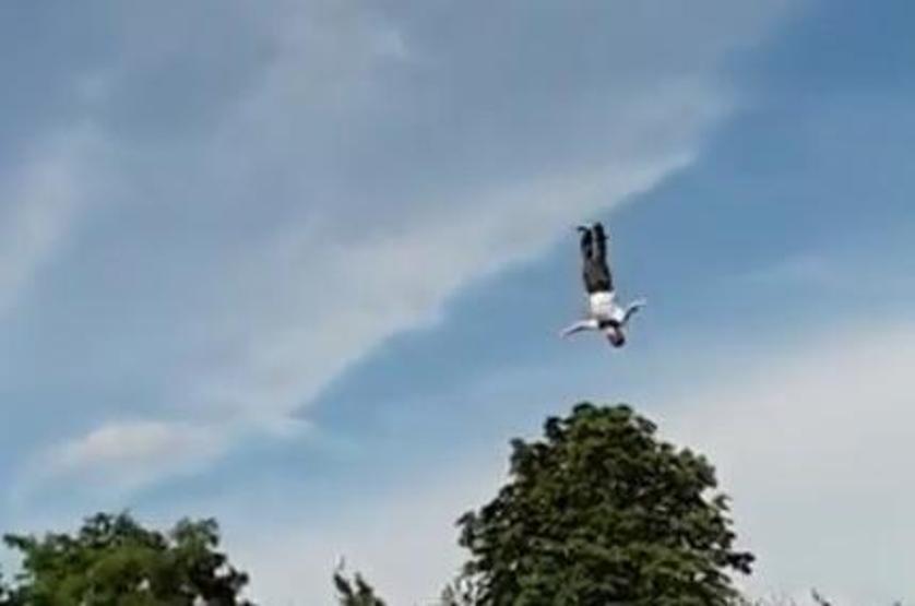 Bungee jumping halatı koptu, 30 metreden aşağı düştü